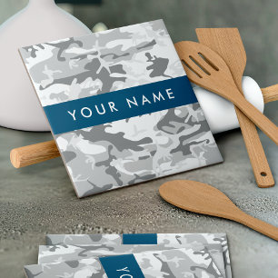 Camuflagem Cinza Neve de Inverno Personalize seu n