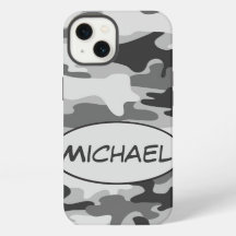 Camuflagem Cinza Personalizada Nome