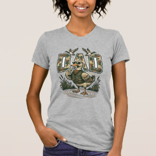 Camuflagem Papai Pato Desenho de Camiseta de Gravu