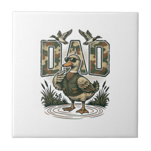 Camuflagem Papai Pato Desenho de Camiseta de Gravu