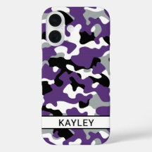 Camuflagem Preta Roxa Personalizada
