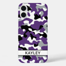 Camuflagem Preta Roxa Personalizada