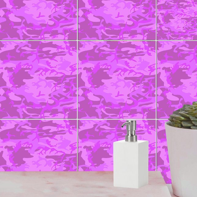 Camuflagem Puro-Luz (Light Purple Camouflage Ceramic Tile)