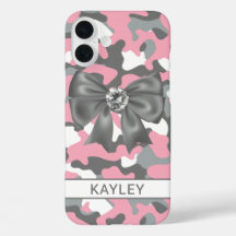 Camuflagem Rosa Cinza Personalizada com Brilho