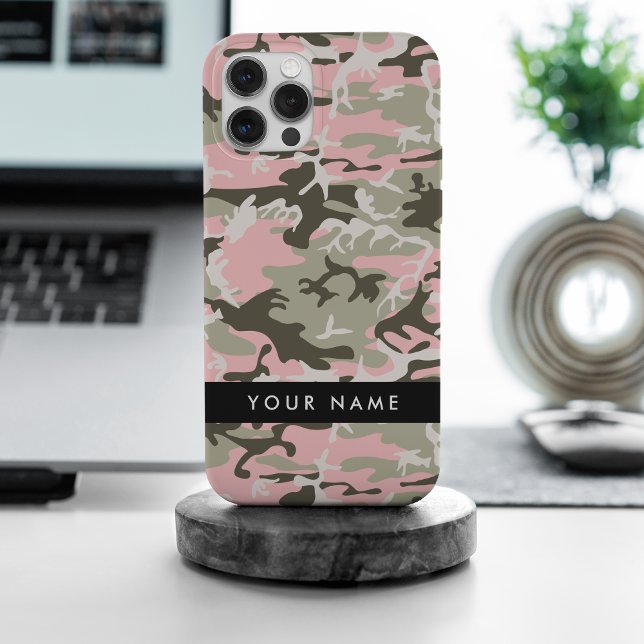 Camuflagem rosa e verde Seu nome personaliza (Criador carregado)