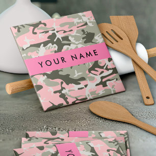 Camuflagem rosa e verde Seu nome personaliza