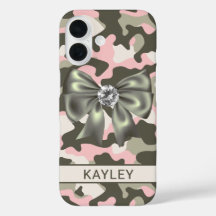 Camuflagem Rosa Verde Brilhante Personalizada