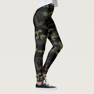 Camuflagem surpreendente legging impresso