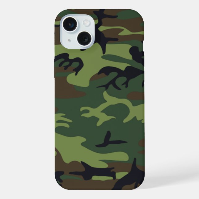 Camuflagem Verde Militar iPhone 15 Plus (Verso)