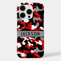 Camuflagem Vermelha e Preta Personalizada