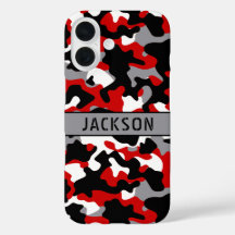 Camuflagem Vermelha e Preta Personalizada