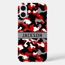 Camuflagem Vermelha e Preta Personalizada