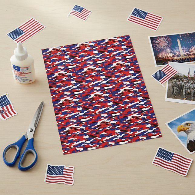 Camuflagem vermelho branco e azul (Criador carregado)