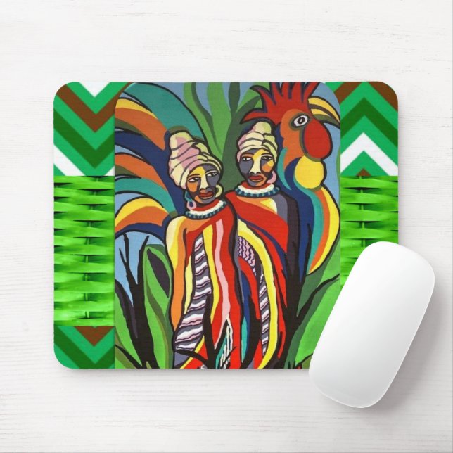 Camundongo de Papagaio Africano! Mousepad (Com mouse)