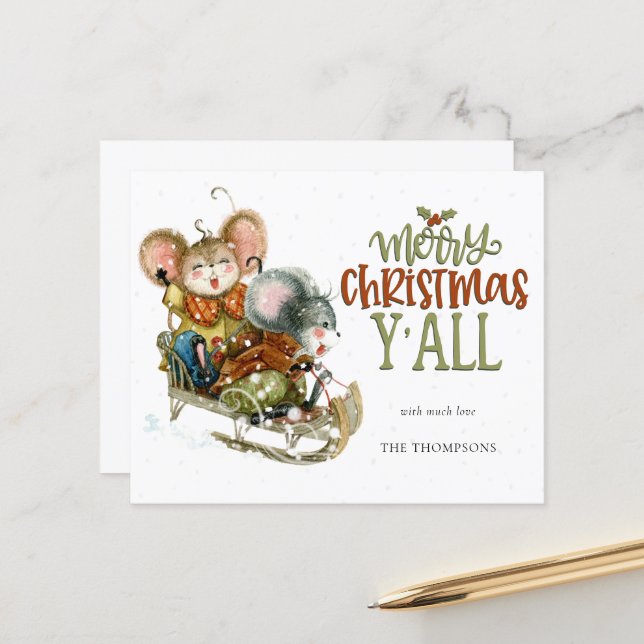 Camundongos Bonitos de Orçamento com Sono Nome de  (Frente/Verso In Situ)