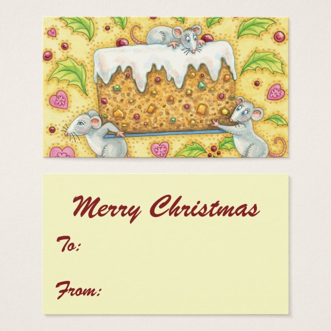 Camundongos de Natal bonitos Carregando um deserto (Frente & Verso)