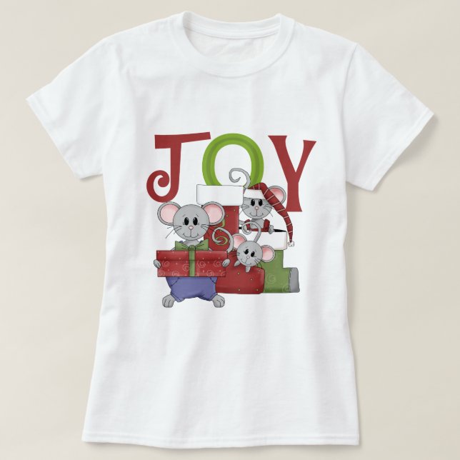 Camundongos JOY Camisas de Natal e presentes (Frente do Design)