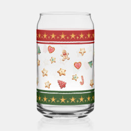 Can Glass with Christmas Cookies
