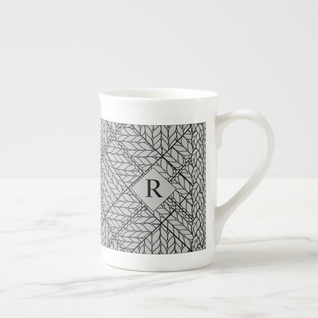 CANA ARGILE TECIDA Caneca de Porcelana + Texto  (Direita)