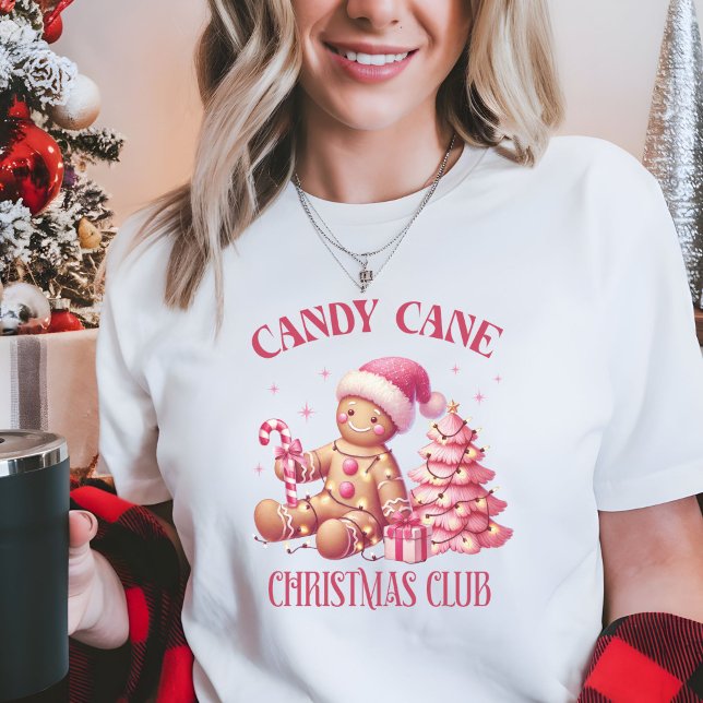 Cana-de-açúcar (Christmas tshirt for women Candy cane Christmas Club)