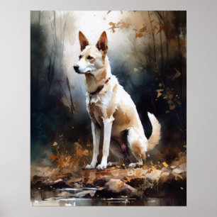 Canaan Dog Art Impressão