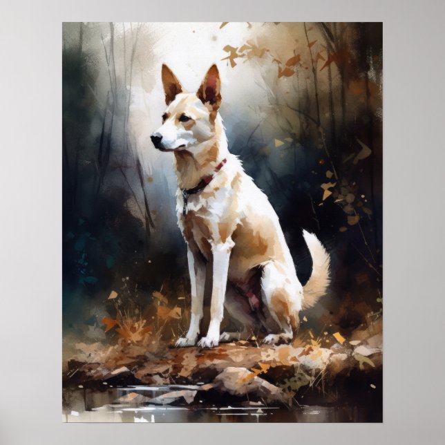 Canaan Dog Art Impressão (Frente)