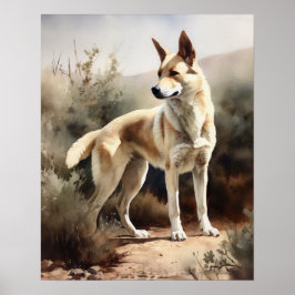 Canaan Dog Art Impressão