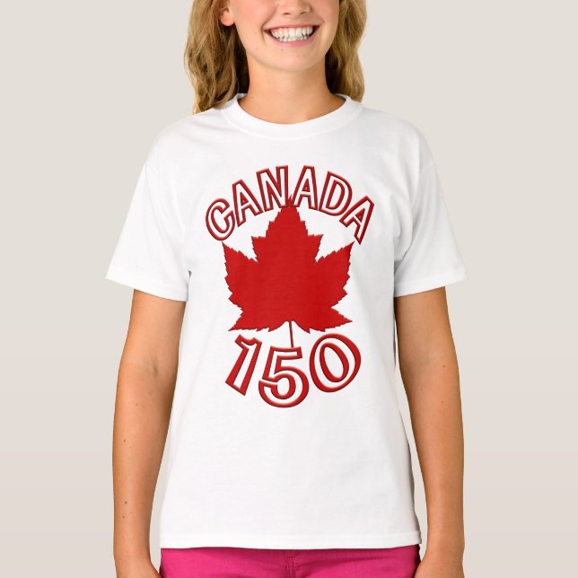 Canadá 150 Camisas Kid's Canada 150 T-Shirts (Frente)