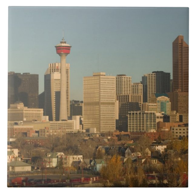 Canadá, Alberta, Calgary: panorama da cidade a par (Frente)
