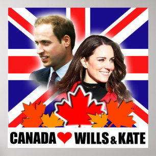 Canadá ama o príncipe William & o poster de Kate