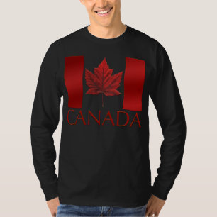 Canadá Bandeira Camisas Longa Folga Canadá Souveni