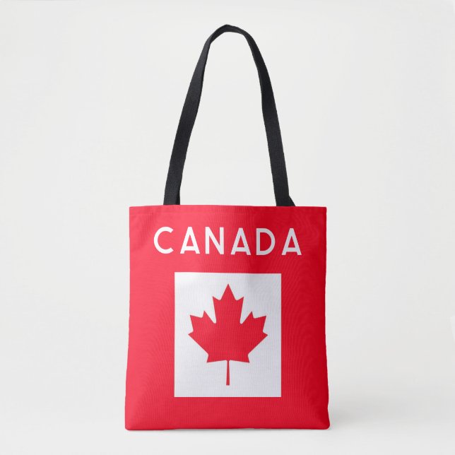 CANADÁ. Bandeira canadense. Patriótica. Bolsa Tote (Frente)