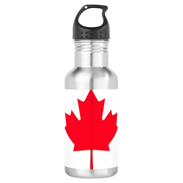 CANADÁ. Bandeira canadense. Patriótico. Garrafa de (Frente)