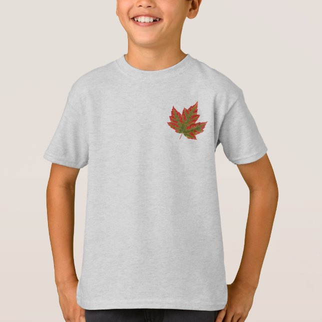 Canadá Camisa Kid's Autumn Canada Maple Leaf Shirt (Frente)