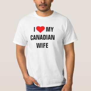 CANADÁ: Camiseta "Eu amo minha esposa canadense"