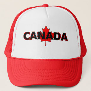 Canadá com Boné de Caminhoneiro Folha