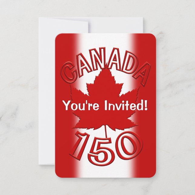 Canadá Convites Cartões RSVP Personalizados do Can (Frente)