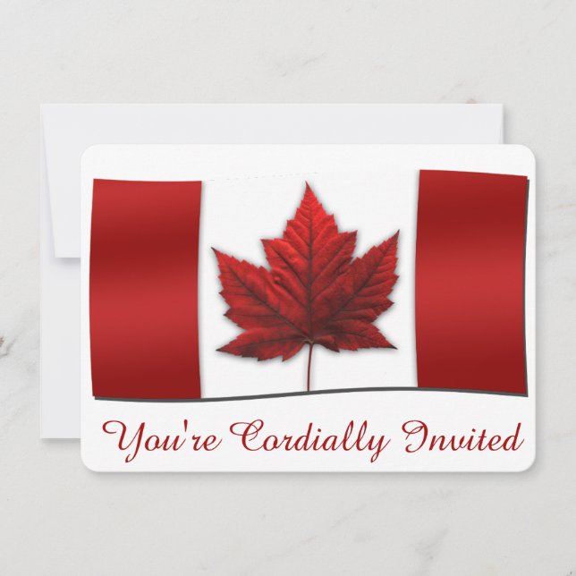 Canadá Convites Cartões RSVP Personalizados do Can (Frente)