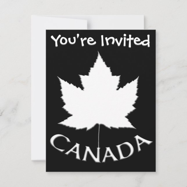 Canadá Convites Cartões RSVP Personalizados do Can (Frente)