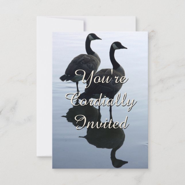 Canadá Convites personalizados RSVP de Ganso do Ca (Frente)