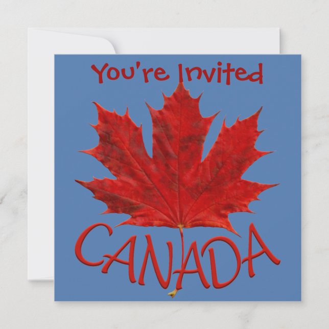 Canadá Convites Personalizados RSVP de Sinalizador (Frente)