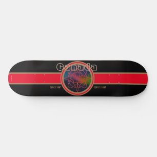 Canadá Desde 1867 Aurora (Preto) Skateboard