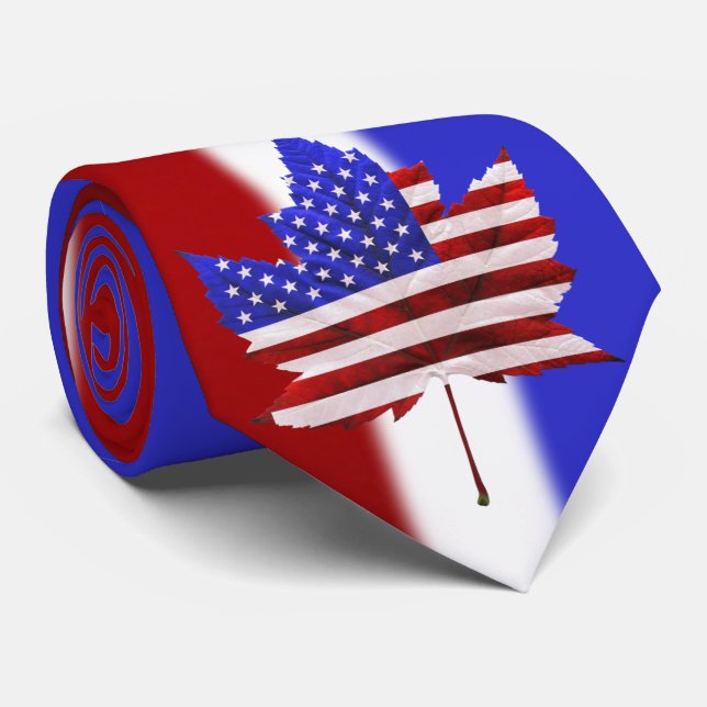 Canadá EUA Gravatas Personaliza Pescoços EUA / Can (Rolled)