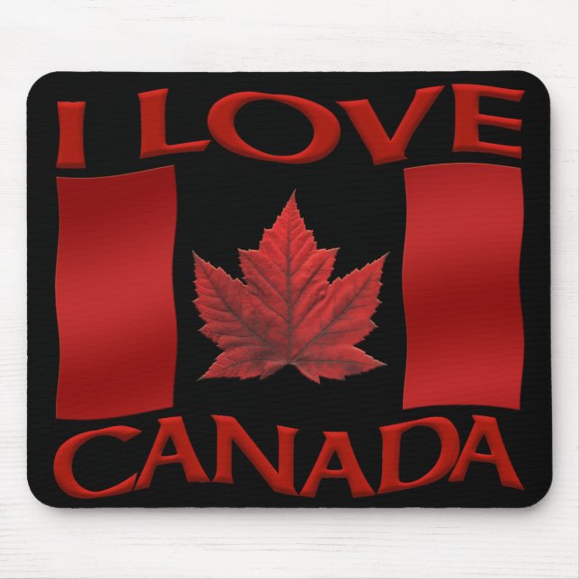 Canadá Flag Mousepad I Love Canada Mousepad (Frente)