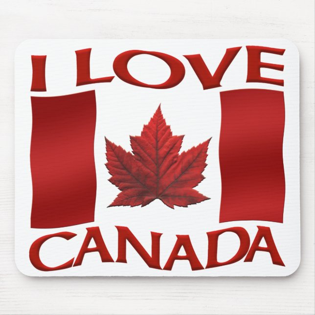 Canadá Flag Mousepad I Love Canada Mousepad (Frente)