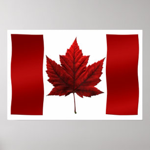 Canadá Flag Poster Canadá Flag Souvenir Art Impres