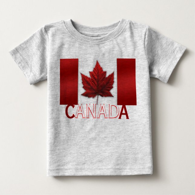 Canadá Flag Todler Shirt Canada Baby Souvenir Top (Frente)