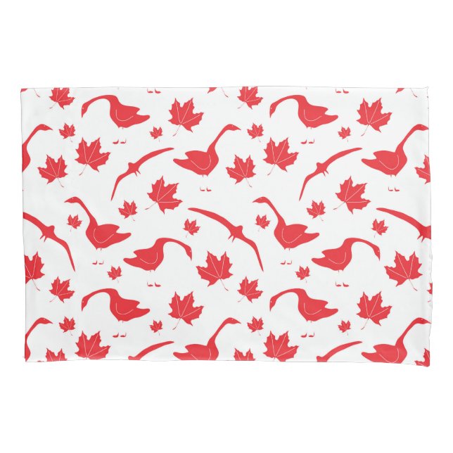 Canada Geese and Maple Leaves - canadense flag red (Frente)