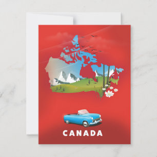 Canadá ilustrou viagem impressão.