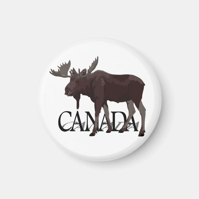 Canadá Imã de geladeira Moose Canadá Magnet Souven (Frente)